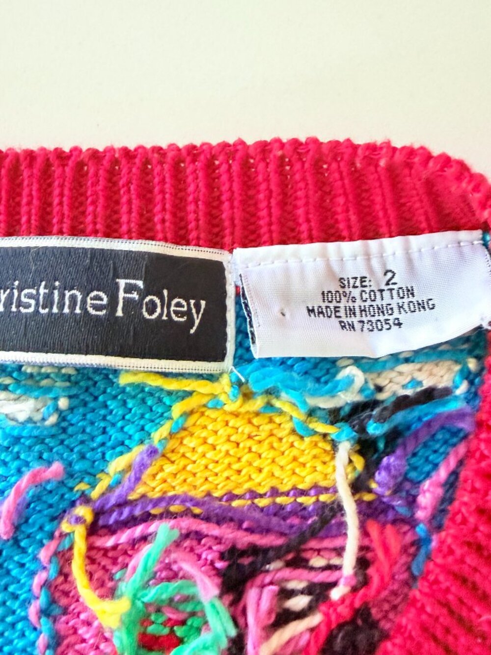 Vintage Christine Foley House Cardigan Cottagecore Sweater Sz 2 Hong Kong - Picture 7 of 11